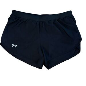 Under Armour Black Athletic Shorts with Elastic Waistband